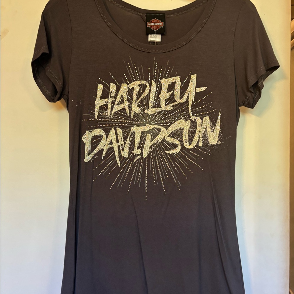 Harley-Davidson Women's Gray Graphic Tee